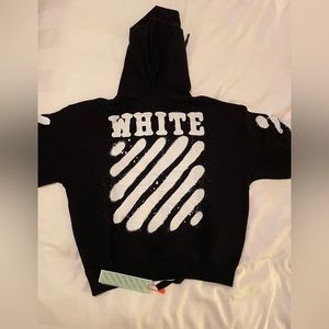 Brand New Off-White Incomplete Spray Hoodie